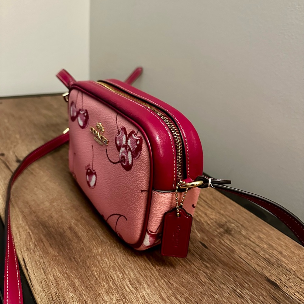 Coach Mini Jamie Camera Bag with Pink Cherry Print - Picture 3 of 4